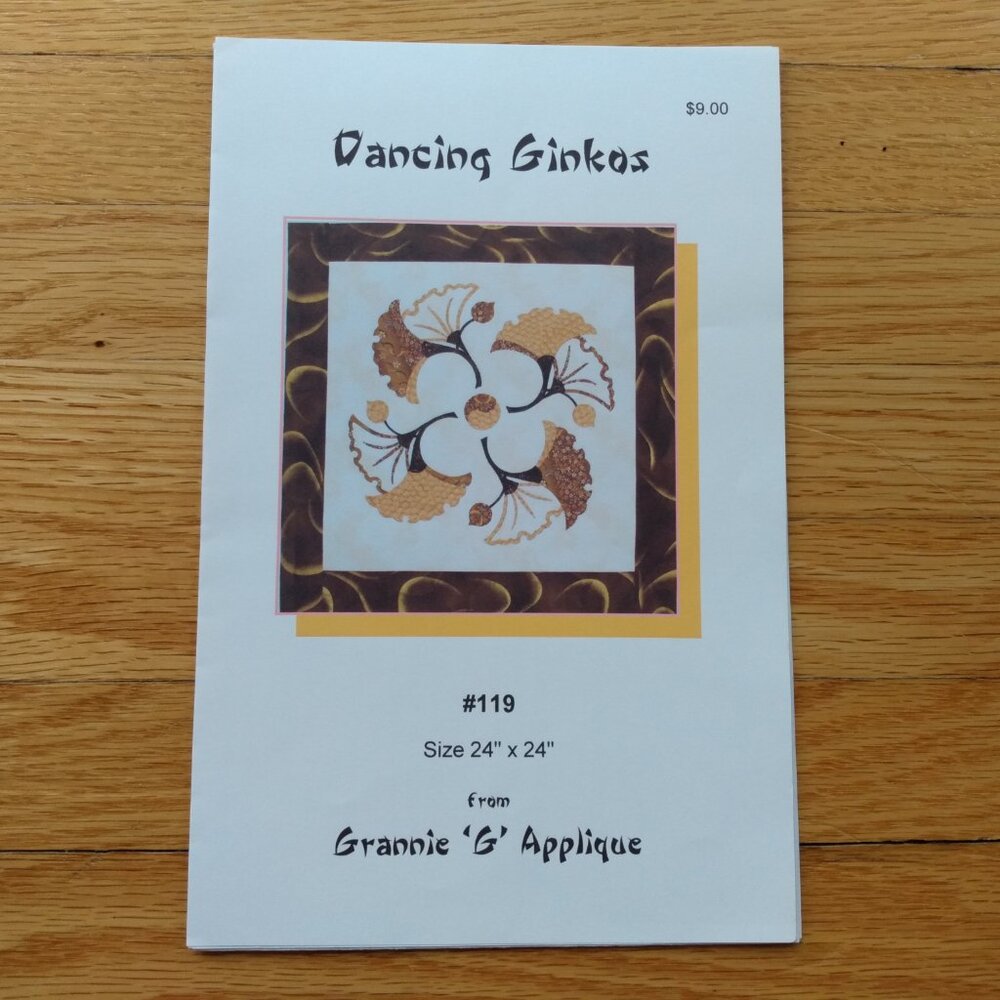 Gingko Applique Quilting Pattern "Dancing Ginkos" Block Medallion Oriental